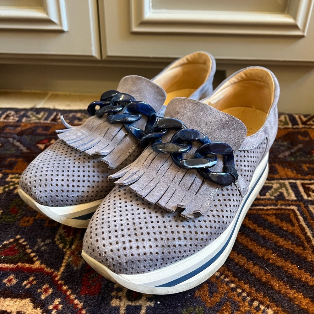 Soft Waves Platform Slip On - Color: Denim
